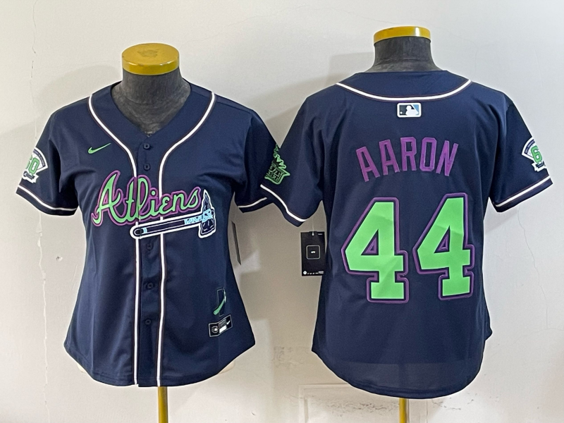 Youth 2026 Atlanta Braves #44 Aaron blue Game Nike MLB Jersey 0727002->youth mlb jersey->Youth Jersey